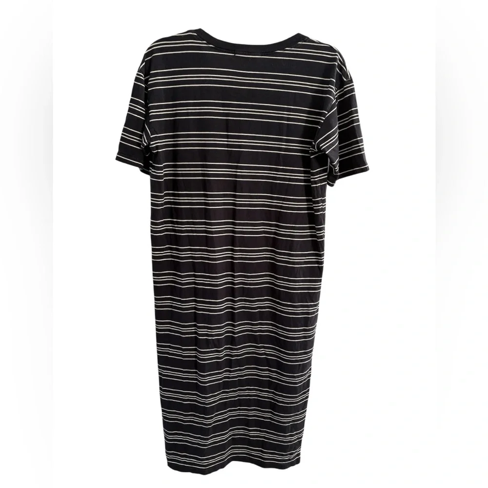 Truly Madly Deeply Black & White Striped Maxi T Shirt Dress- XS - Picture 2 of 3